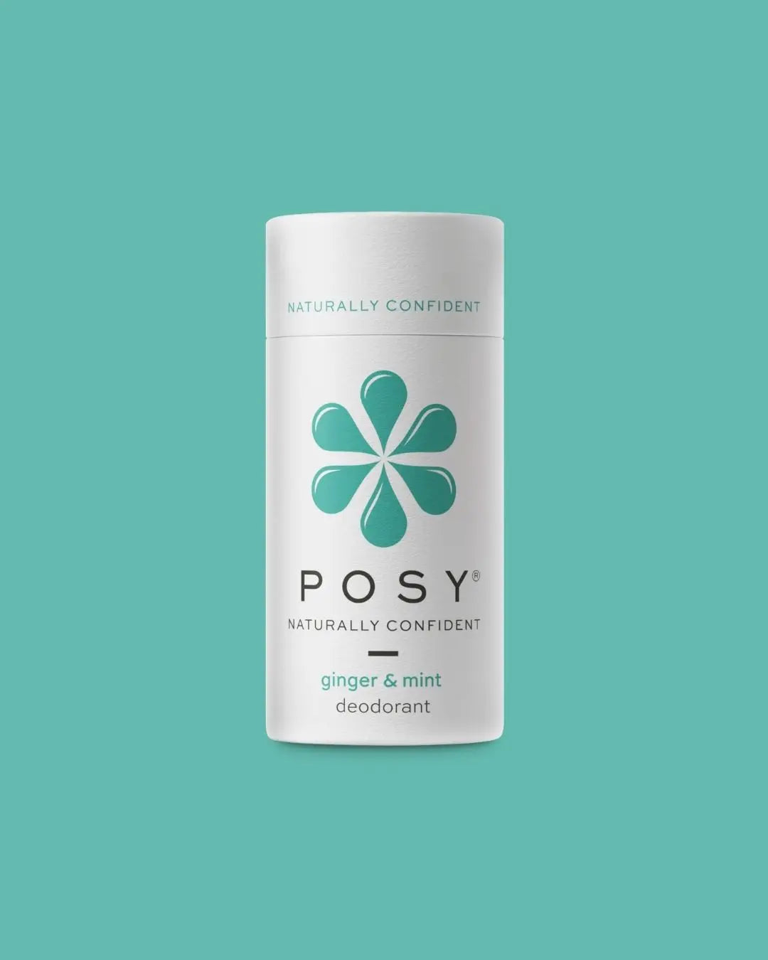 POSY Ginger & mint natural deodorant in an eco-friendly cardboard plastic free tube