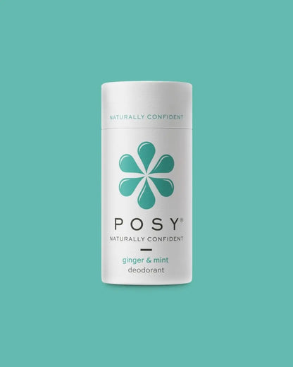 POSY Ginger & mint natural deodorant in an eco-friendly cardboard plastic free tube
