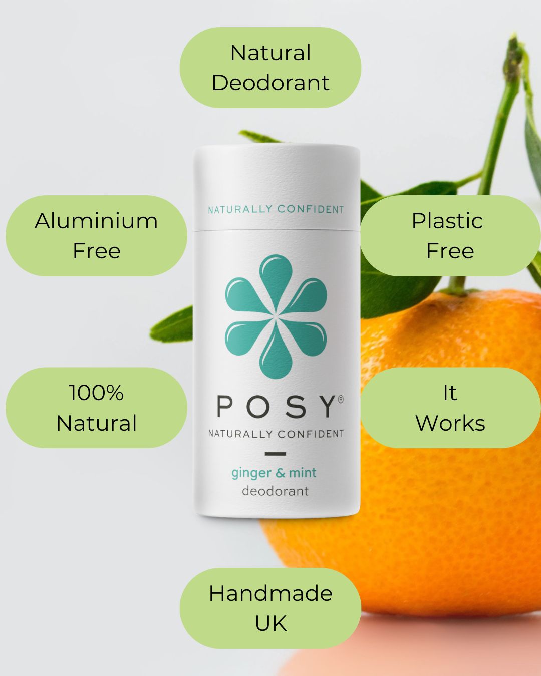 Ginger & Mint POSY Natural Deodorants | Aluminum-Free & Eco-Friendly