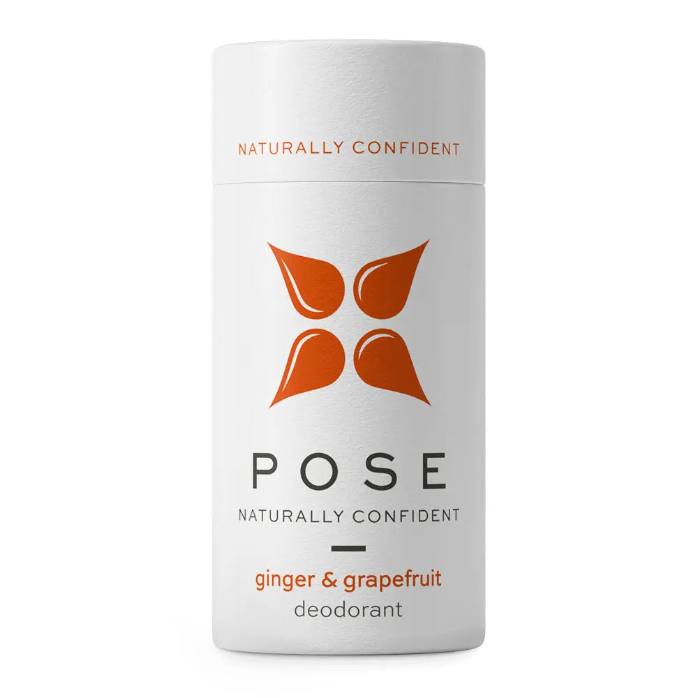POSE ginger and grapefruit natual deodrant in plastic free tube
