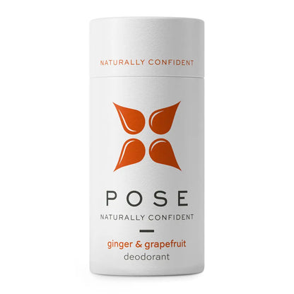 POSE ginger and grapefruit natual deodrant in plastic free tube