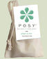 Posy ginger and mint shampoo bar in a cotton bag